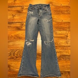 American Eagle Outfitters Curvy Super High-Rise Flare, Size 2